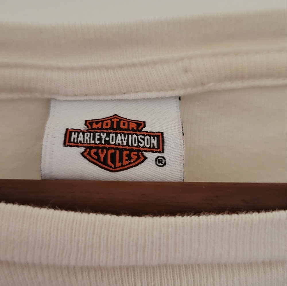 🤍 Harley-Davidson Women’s Off-White Long Sleeve Tee | Size Small - Picture 4 of 5